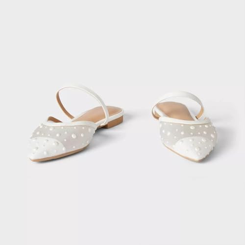 Image of Mesh Mules for Women Comfy Raffia Woven Strap Closed Pointed Toe Mule Flats Casual Slip on Dress Slides Flats