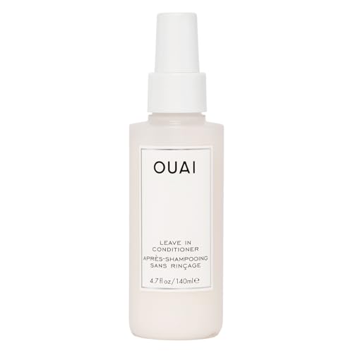 OUAI Leave In Conditioner & Heat Protectant for Hair - Prep Hair for Styling or Use as Detangling Spray to Fight Frizz & Flyaways - No Parabens, Sulfates or Phthalates (4.7 oz)