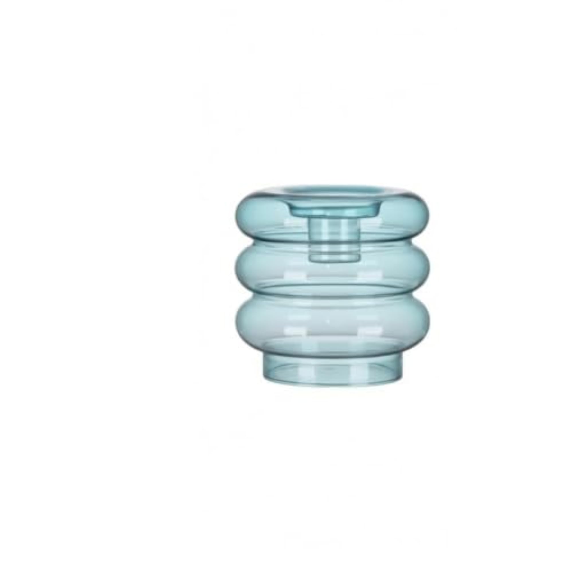 Tealight Compatible Stacked Glass Candle Holder