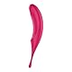 Satisfyer ’Twirling Pro’, 20 cm, Druckwellen- und Auflegevibrator, beidseitig verwendbar, Druckwellen und zirkulierende Vibration, Farbe:Rot