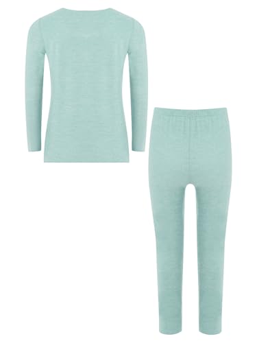 Hularka Kids Girls Boys Thermal Underwear Set Fleece Lined Long John Base Layer Tops with Bottom Set for Cold Weather2