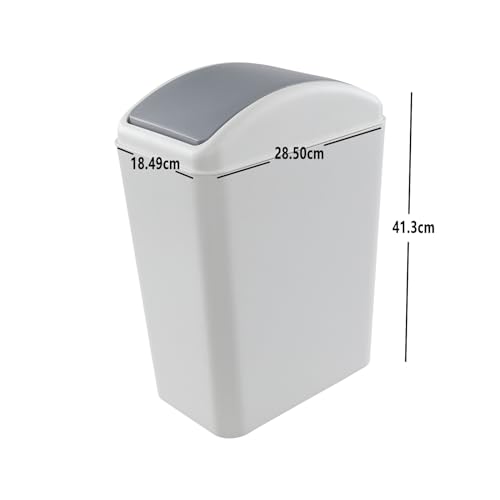 Caneca de basura 3 unidades 4.5 galones tapa abatible gris miniatura 2