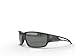 Edge Eyewear TSK21-G15-7 Kazbek Polarized Safety Glasses, Black with G-15 Silver Mirror Lens