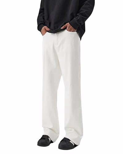 TEGIAS Men's Bell Bottom Jeans Pants, 70s Outfits, Disco Flared Jeans