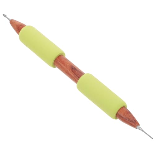 HOMSFOU Clay Sculpting Tool Polymer Clay Sculpting Tools Clay Tools Modeling Pottery Tools Modelling Scraper Ceramics Tools Clay Hooks Metal Carve Cutter Clay Carving Tool Wooden Yellow