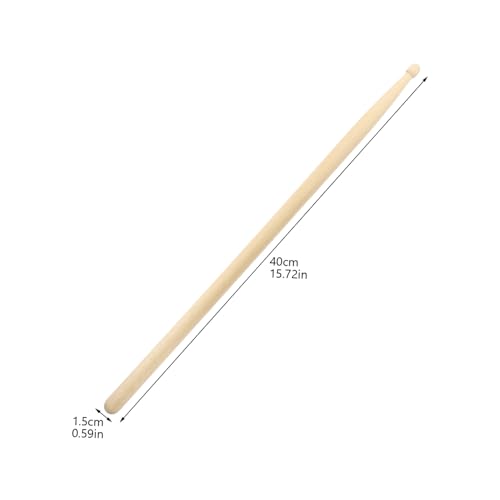4 pares de baquetas de madera Maple 5A Beige miniatura 2