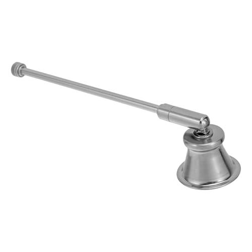 Ipetboom Apagavelas de Metal Mango Largo Extintor Seguro para Mechas Diseño Retro Plateado Campana Herramienta para Apagar Velas en Fiestas y Decoración del Hogar