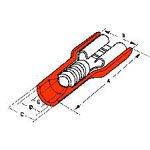 Borne à déconnexion rapide 18-22 AWG Molex femelle pour cosse électrique
