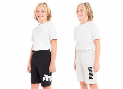 PUMA Youth Boys 2 Pack Shorts (Gray/Black, S-7/8) - Main Image