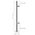 Glass Railing Post 90CM/35.4" Glass Balustrade Railing Post Stainless Steel Railing Fence Pole Handrail Garden Fencing (90CM/35.4" End Post)