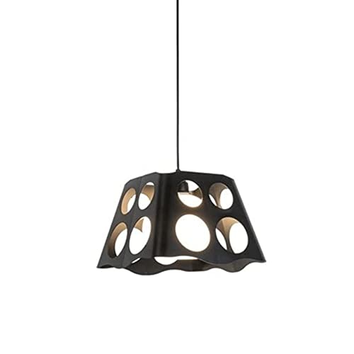 Suspension style industriel vintage MMRTDJDR lustre en fer noir réglable E27