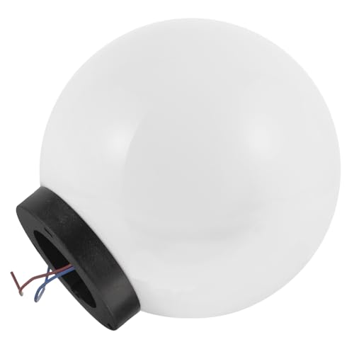Pantalla de lámpara de globo blanco de plástico resistente a la intemperie para jardín