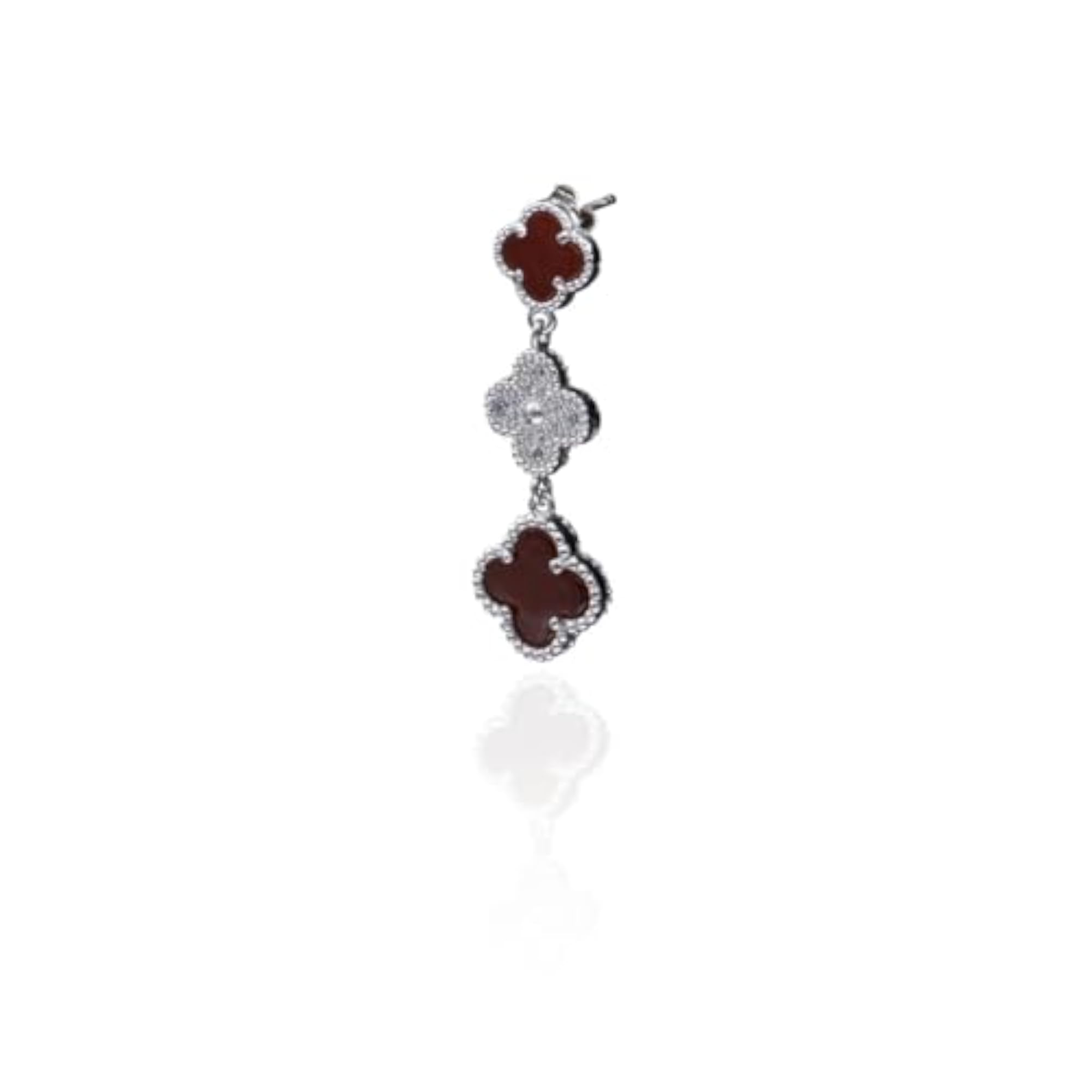 Women's 925 Sterling Floral Motif Drop Earrings