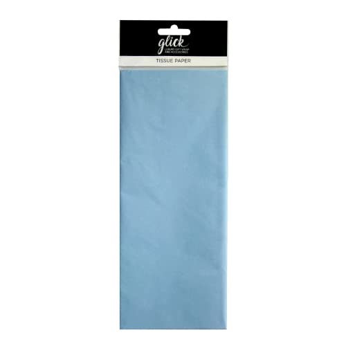 Glick Pale Blue Tissue: 4 Large Sheets (750x500mm) Light Pastel Paper for Gift Wraps Art and Craft Projects. Beautiful Blue for Any Creative Idea!