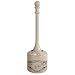 Eagle 1205BEI Galvanized Steel Cigarette Butt Receptacle, 5 gallon Capacity, 40" Height, 12" Diameter, Beige
