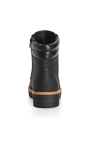Avenue Cloudwalkers Bota feminina de trilha de ajuste largo Aviva no tornozelo, Preto, 12 Wide