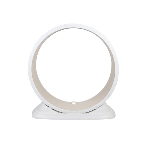 Ruota per esercizi per gatti in legno, giocattolo sportivo per una durata di vita più lunga, per gatti per corsa, camminata, allenamento, adatto per maggior parte dei gatti, 85 x 80 x 33 cm, bianco
