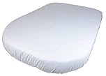 Jonic Essentials Motorhome Caravan Bedding Fitted Sheets for Island Shaped Motorhome Caravan Mattress Beds, Luxury White Polycotton 200 Thread Count, Elasticated All Around, Made in UK (137/190/30cm)