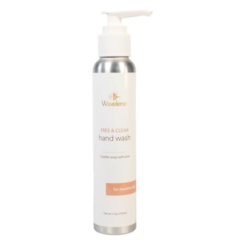 Waxelene Hand Wash, Free And Clear, Travel Size, 3.3oz, 100ml, For Sensitive Skin Safe, eczema, psoriasis, dermatitis, biodegradable, reef safe Cover