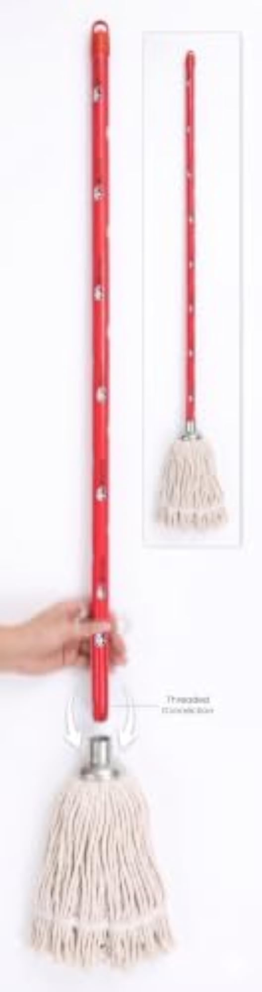 Pack of 4 Wooden Mop Sticks, Multipurpose 4ft Long