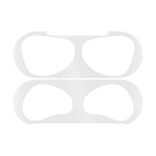 Funnymadpea Luxury Metal Dust Guard Compatible With Airpods 3Rd Generation Case 2021 Release,Dust-Proof Film,Dust-Proof Sticker,Ultra Slim,Easy To Clean,Oil Proof And Waterproof(Silver) #TOP17