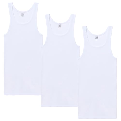Abanderado Pack Camiseta de Tirantes de algodón 100% canalé Ocean Hombre x3