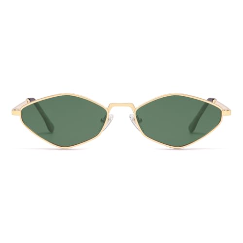 Image of SOJOS Retro Polarized Sunglasses Womens Mens Vintage Narrow Irregular Shades UV400 SJ1233