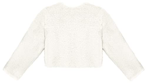 Image of Lilax Girls Cozy Faux Fur Long Sleeve Crew Neck Dress Coat