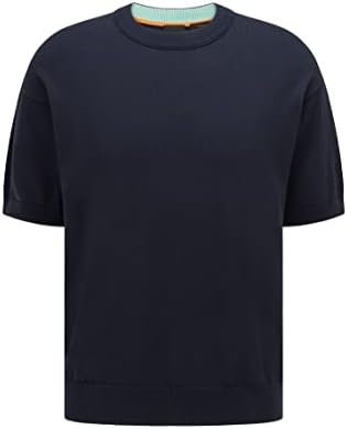 BOSS Mens Akonro Embroidered-Logo Sweater in Knitted Cotton