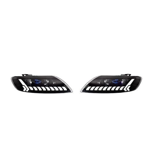 と互換性がある Audi Q7 2006-2015 ヘッドライト L-E-D プロジェクターヘッドランプ デイタイムランニングライト 自動車アクセサリー(06-09 Have AFS)