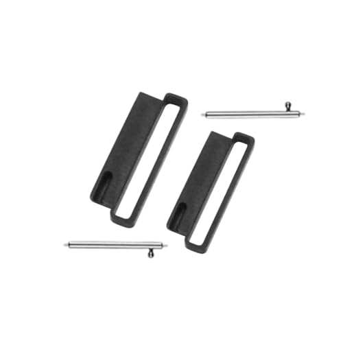 Generic 4 PCS Stainless Steel Watchband Connectors - 4 Pack: Assorted Colors, Sizes: 18mm/20mm/22mm INSANELY PARACORD (For 18mm (Single Pack), Black)