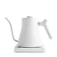 Bollitore A Collo Di Cigno In Acciaio Inox Con Coperchio In Legno - 18,6x9,1cm, Beccuccio Lungo E Stretto Per Versare Caffè E Tè Con Precisione - 4