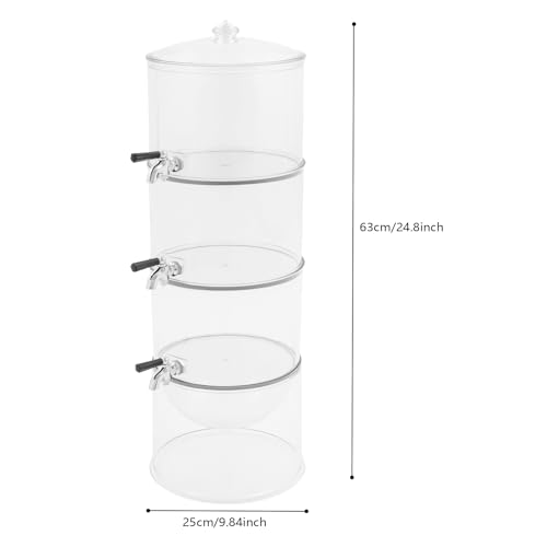 Miniatura 7 de Dispensador De Bebidas De 3 Niveles, 4 L, Cubo De Refrigeración De Acrílico, Dispensador De Limonada, Apilable, Con Grifos, Depósito De Agua, Dispensador De Zumo Para Fiestas, Camping