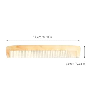 DECHOUS Pettine da Uomo in Corno Naturale Resistente Denti Fitti Massaggiante Antistatico Portatile per Cura Chioma e Uso Domestico