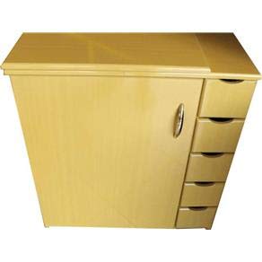 Gabinete Luxo 5 gavetas Côr Marfim para Máquina de Costura Doméstica