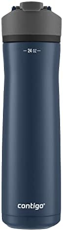 Contigo Cortland Chill 2.0 Stainless Steel Vacuum-Insulated Water Bottle with Spill-Proof Lid, Keeps Drinks Hot or Cold for Hours with Interchangeable Lid, 24oz, Blueberry