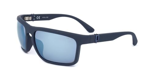Lunettes Police SPLF63 Matt Night Blue pour homme taille 63 en bleu mat branché
