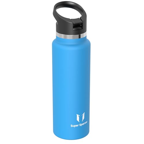 Super Sparrow Borraccia Termica 1.5L - SwivelSip Inox Bottiglia - Senza BPA Borracce Termiche, Borraccia Ergonomica per Bambini, Scuola, Sportiva, Bici, Campeggio, Palestra - Immagine 1