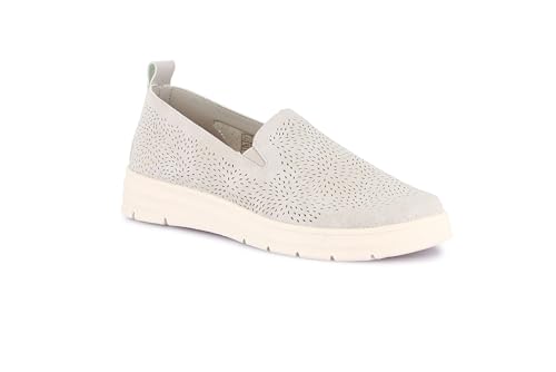 Grunland SC6257 Perla 39 chaussure slip-on perforée ultra légère pour femme en couleur perle