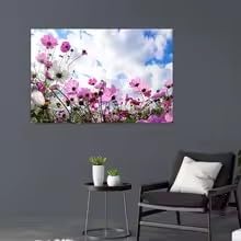 Affiches florales imprimées de fleurs sauvages avec cadre 50x70cm pour salon