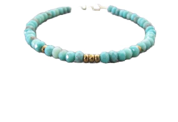 Bracelet en chrysoprase 4-5mm et argent 925, un bijou de lithothérapie d'exception