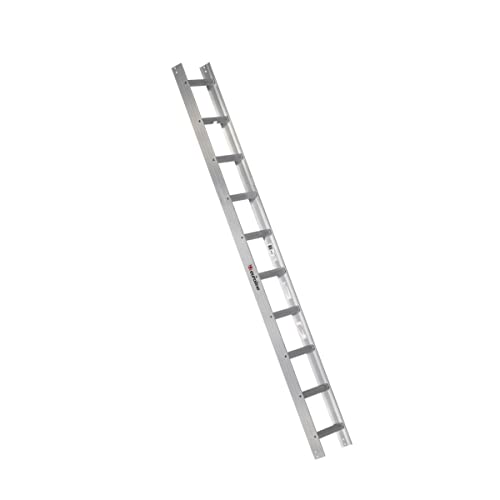 Euroline Alu-Dachauflegeleiter für Kaminkehrer naturfarbig 1x10-Sprossen-Länge 2,80 m 3210110