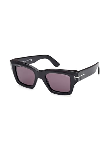 TOM FORD Unisex Ilias Sunglasses, Shiny Black, 50/22/145