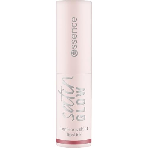 Essence Cosmetics Satin Glow Luminous Shine Lipstick Rouge à Lèvres, Luminescent, Intense en Couleurs (3.5g)