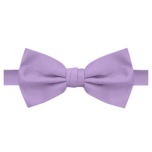 Image of Jacob Alexander Men's Pretied Banded Adjustable Solid Color Bowtie
