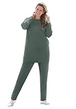 Women's Plus Size 2-Pc Fleece Sweatsuit