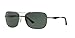 Ray-Ban Men's RB3515 Square Metal Sunglasses, Gunmetal/Green, 61 mm