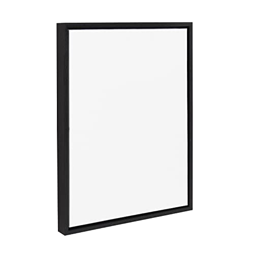 Kate and Laurel Sylvie Blank Framed Canvas Wall Art, 22x22 White, Modern Empty Canvas for Paint-Your-Own Art, Premium Canvas Already Framed