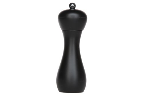 BisettiRimini Black Matte Finish Salt Mill With Adjustable Ceramic Grinder, Made In Italy