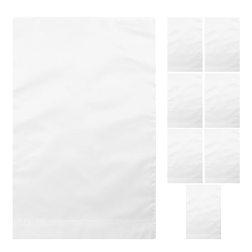 Drapeaux de Jardin Vierges Lot de 8 Bannières Blanches en Polyester 30x45 cm